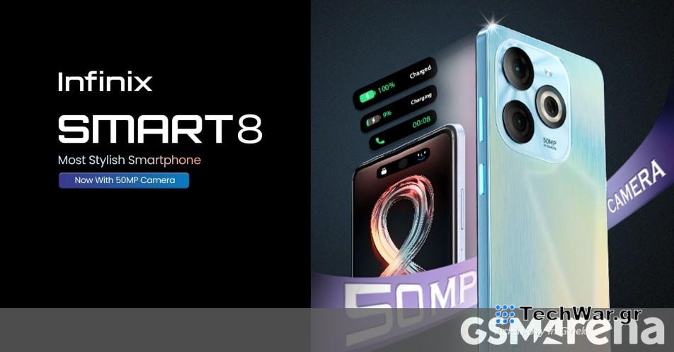 Το Infinix Smart 8 κυκλοφορεί στην Ινδία με την Helio G36 SoC, κάμερα υψηλότερης ανάλυσης
