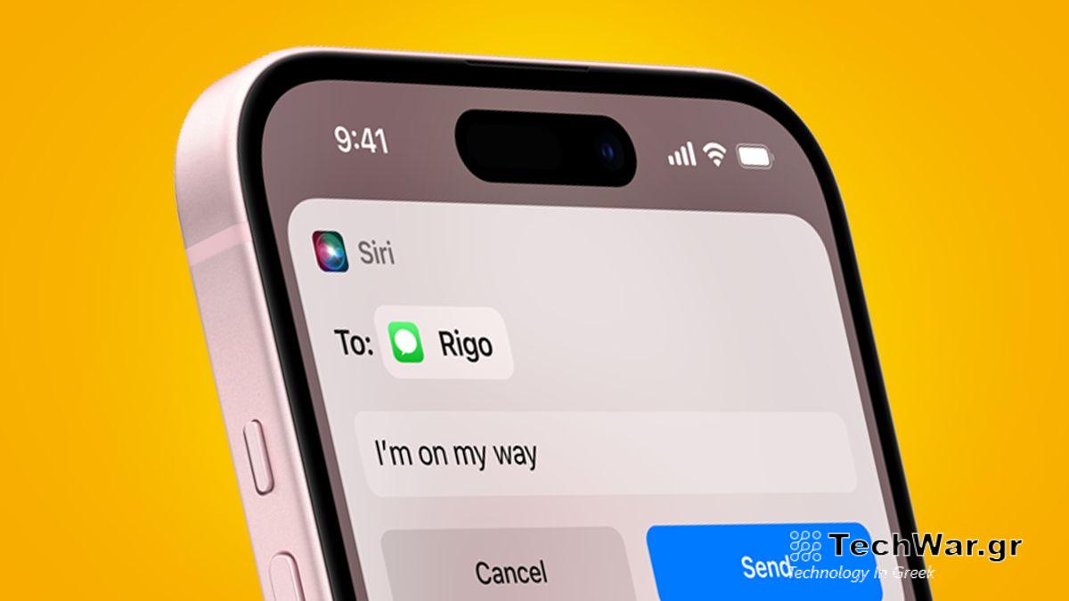 An iPhone on an orange background showing Siri