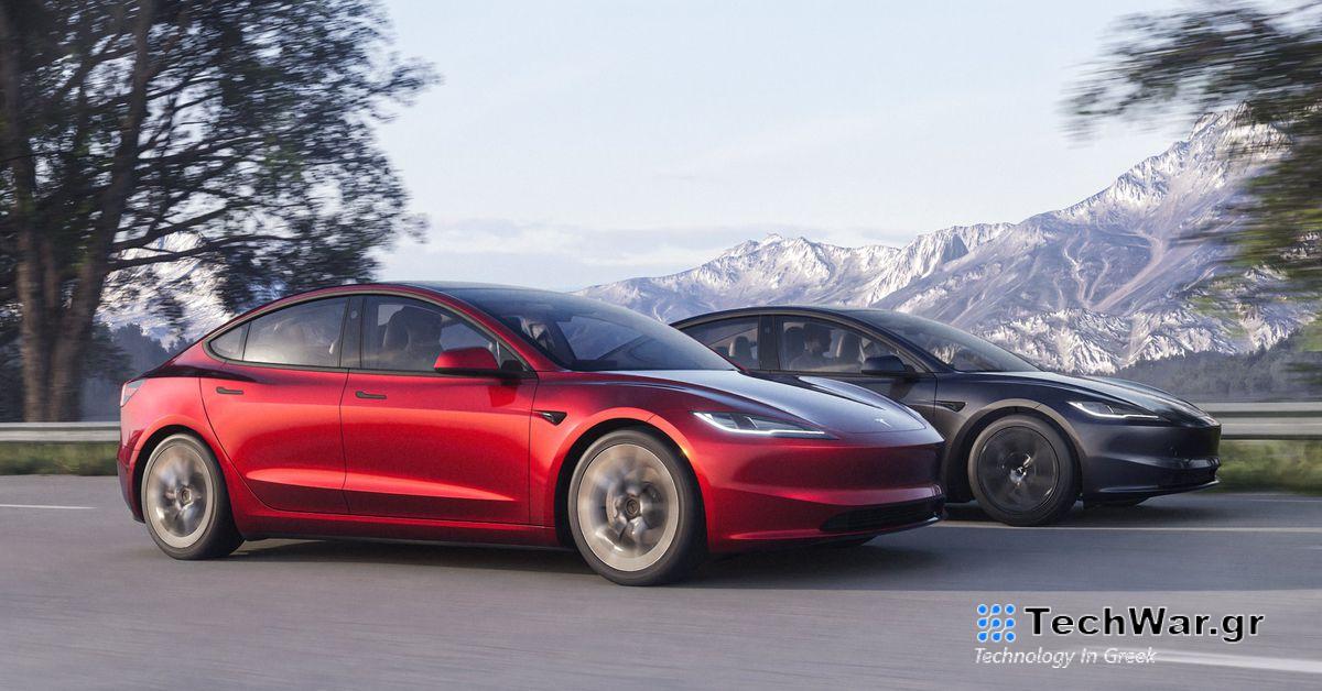 Το αναβαθμισμένο μοντέλο 3 της Tesla για το 2024 είναι πλέον διαθέσιμο στις ΗΠΑ
