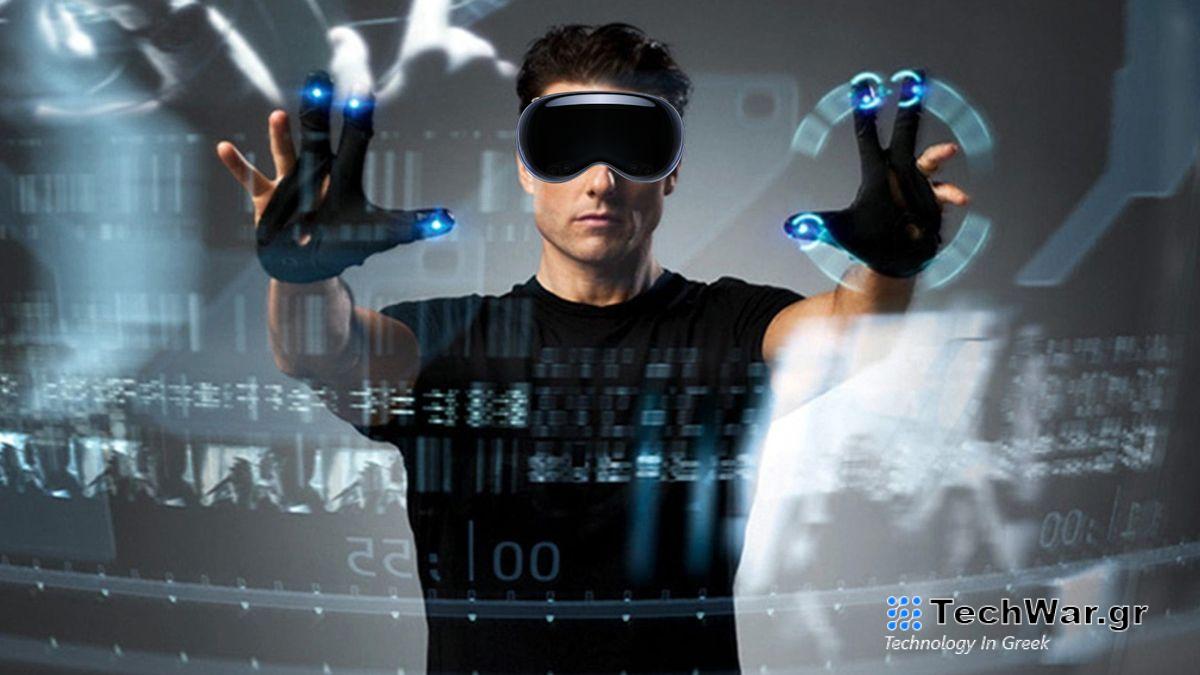 Apple Vision Pro and Tom Cruise in Minority Report