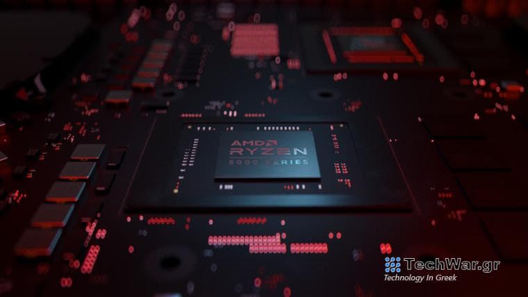 Render showing an AMD Ryzen 5000 chip