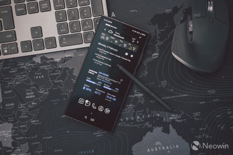 Αρχική οθόνη Galaxy S24 Ultra με Nova Launcher