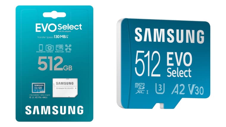 The Samsung EVO Select microSD card