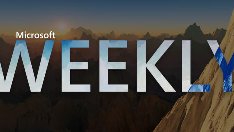 A Microsoft Weekly banner