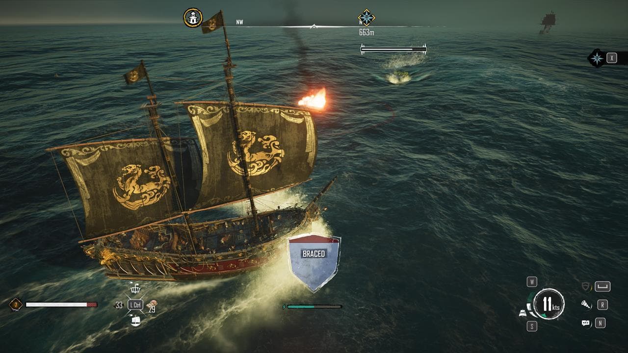 Βεβαιωθείτε ότι έχετε στηριχτεί πριν το Kuharibu εμβολίσει το σκάφος σας.