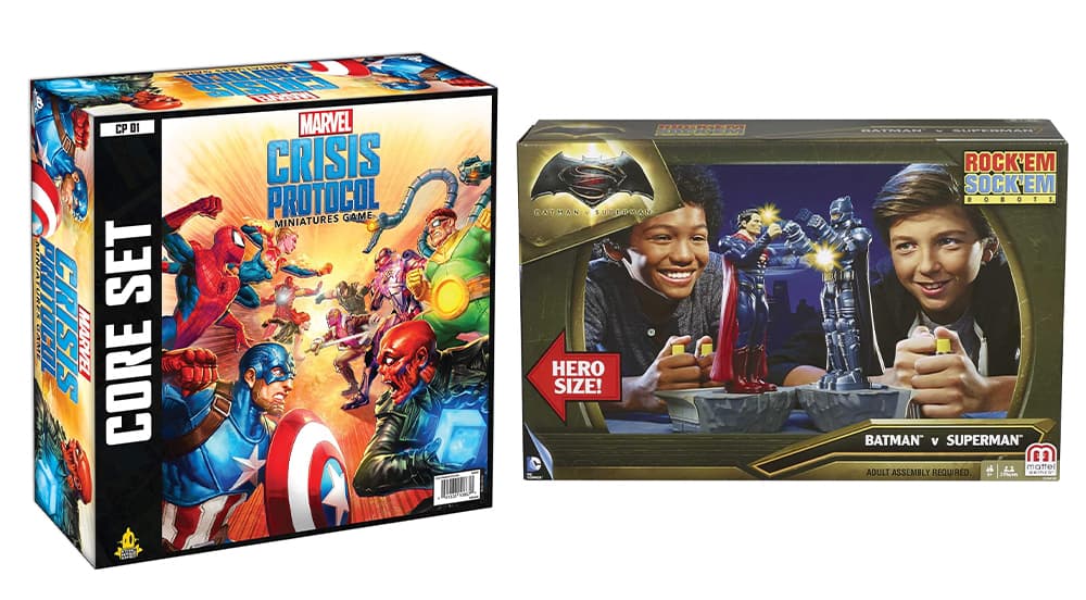Marvel: Crisis Protocol Core Set και Batman v. Superman Edition Rock 'Em Sock'Em Robots