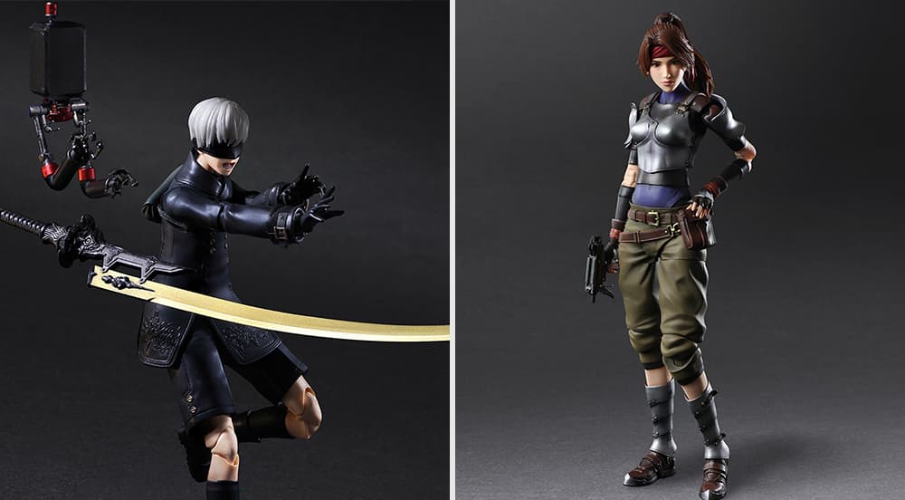 9S Deluxe Play Arts Kai figure, Final Fantasy VII Remake - Jessie Play Arts Kai figure