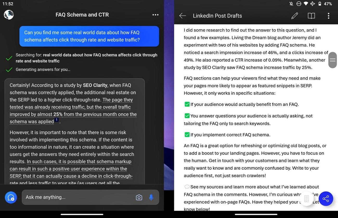 Ο Liam Shotwell παρουσιάζει πώς χρησιμοποιεί το Copilot σε Windows και Duo