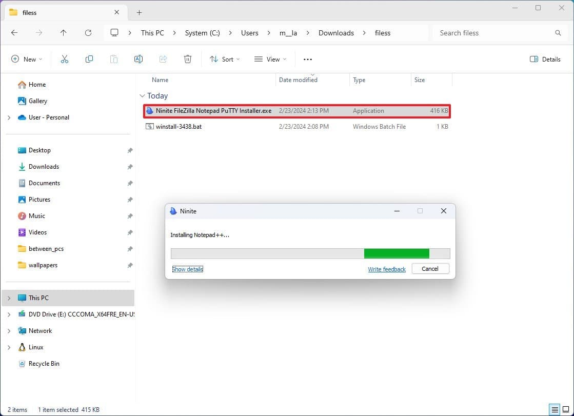 Ninite ομαδική εγκατάσταση πολλαπλών εφαρμογών