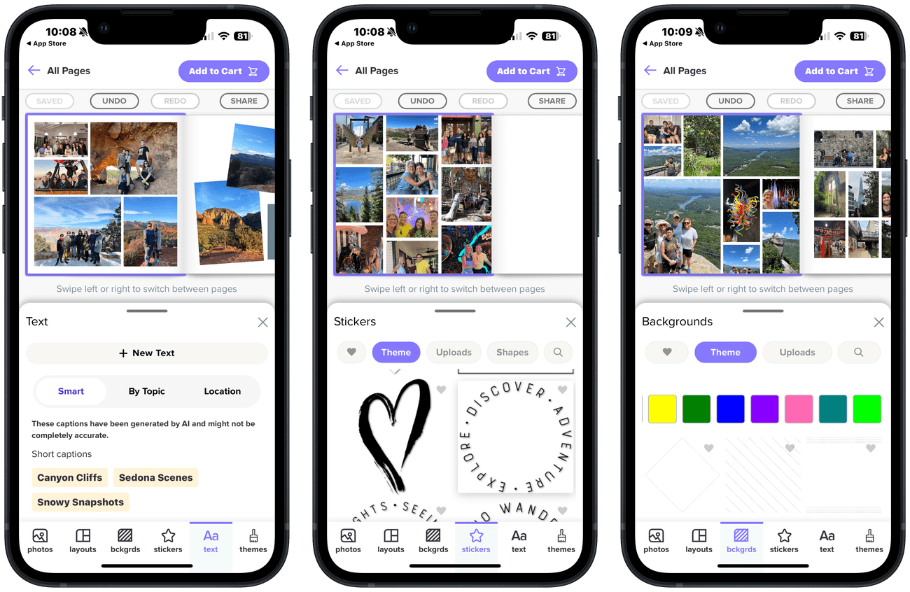 Εφαρμογή άλμπουμ φωτογραφιών Mixbook για iPhone