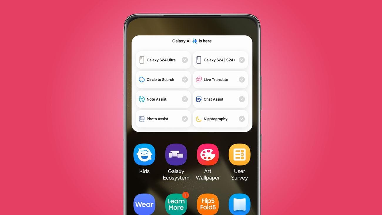 Αρχική οθόνη Galaxy S24 σε Android