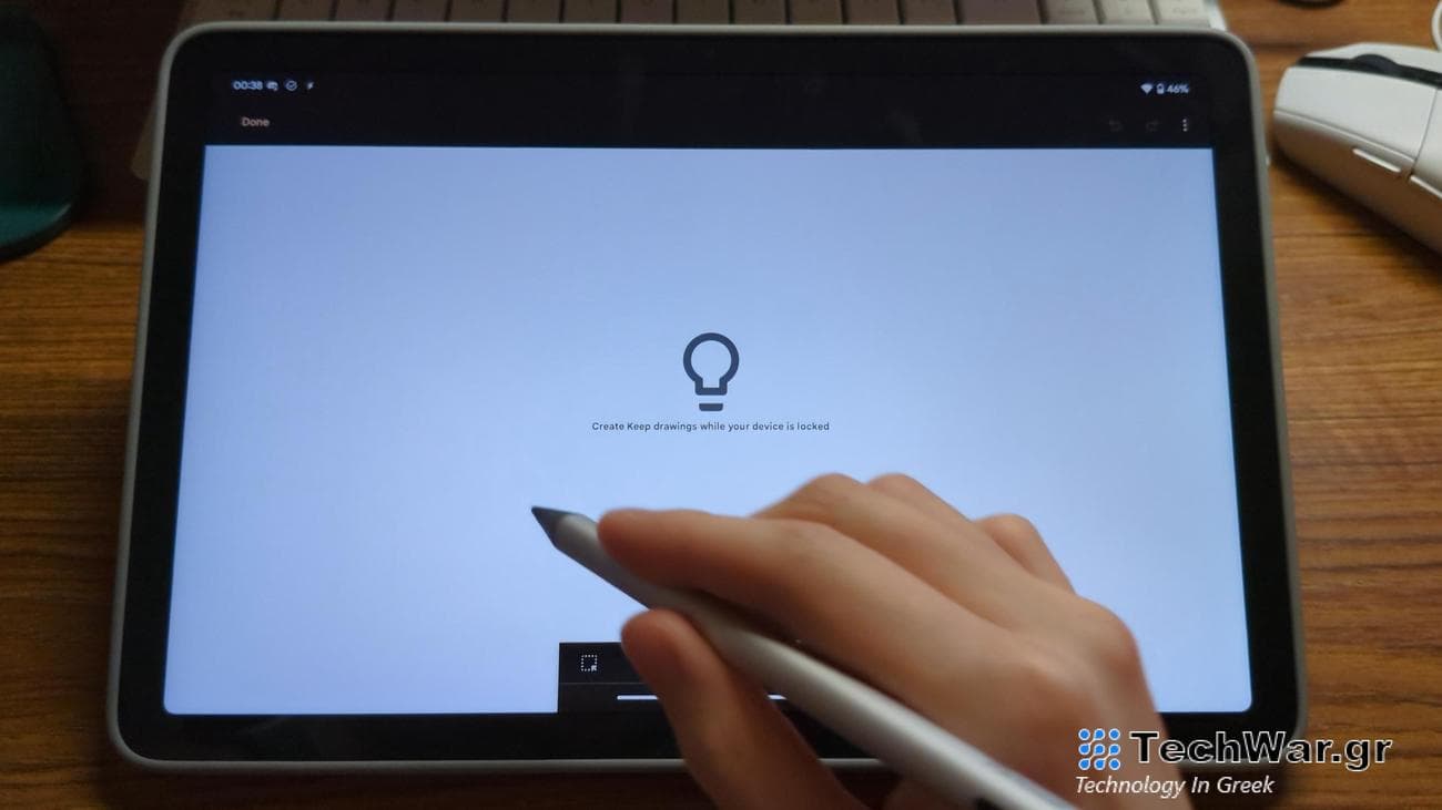 Google Keep on Pixel Tablet