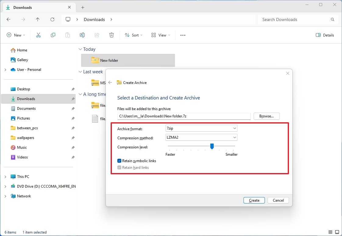 Οδηγός συμπίεσης File Explorer