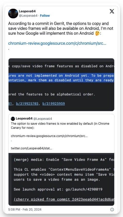 Σύντομα θα μπορείτε να αντιγράψετε και να αποθηκεύσετε εύκολα ένα καρέ βίντεο στο Android