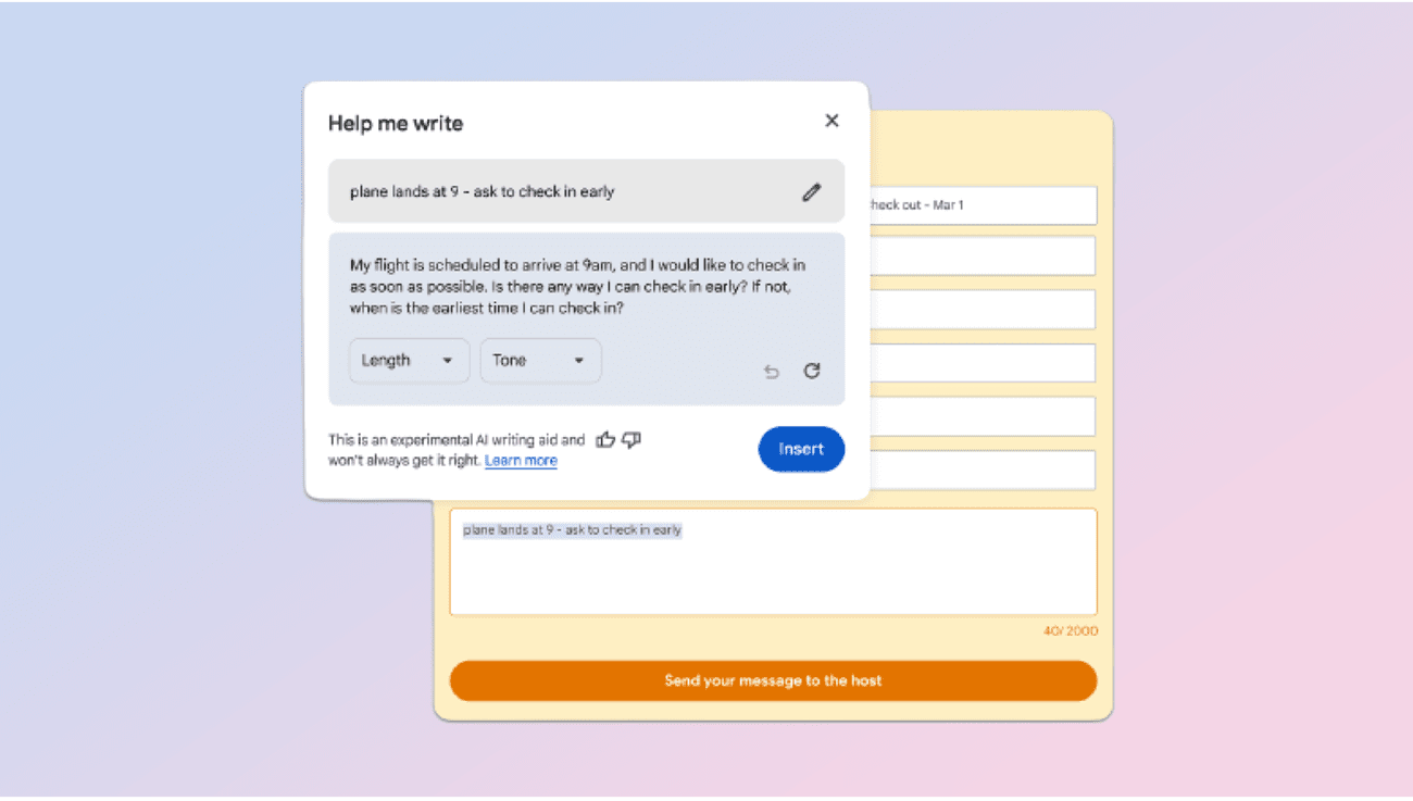 Google Chrome Βοηθήστε με να γράψω