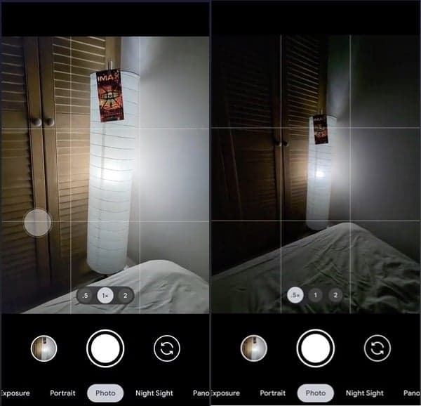 Πατώντας για να αλλάξετε την έκθεση δεν λειτουργεί στο προεπιλεγμένο ζουμ στη σειρά Pixel 8