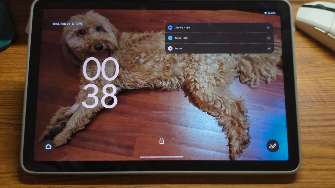 Οθόνη κλειδώματος Pixel Tablet