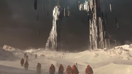 Ημερομηνία κυκλοφορίας του Death Stranding 2: Μια πομπή από κόκκινες φιγούρες με κουκούλες που περπατούν στην άμμο