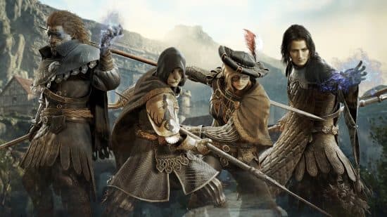 δόγμα τεσσάρων δράκων 2 μυστικιστικά δόρατα που φορούν διαφορετικά σετ πανοπλιών