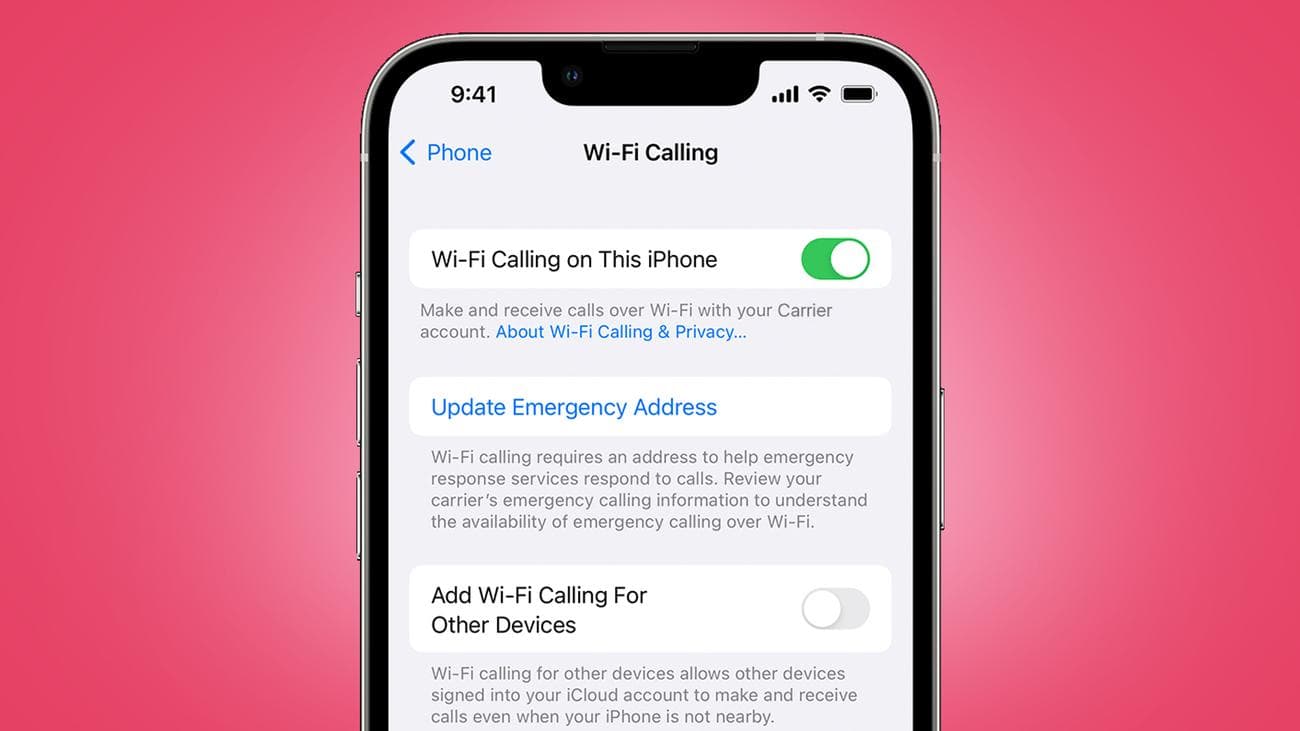 Κλήση Wi-Fi του iPhone