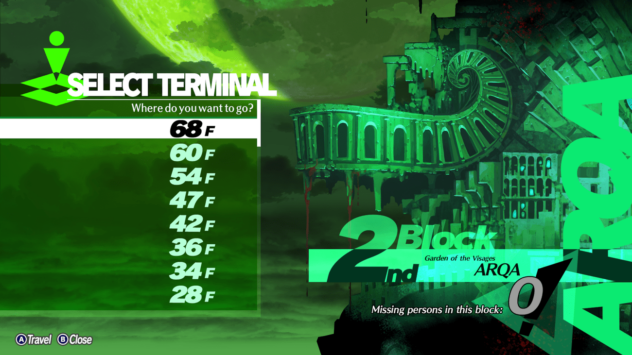 Ένα στιγμιότυπο οθόνης που δείχνει έναν χάρτη ορόφου του Τάρταρου