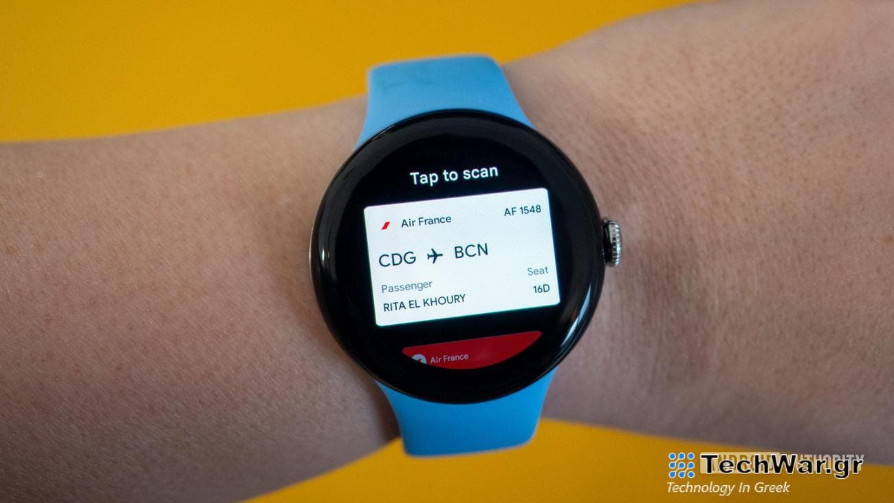 Κάρτα επιβίβασης πορτοφολιού ρολογιού google pixel 2