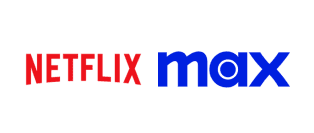 Τα λογότυπα Netflix και Max δίπλα δίπλα