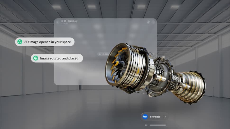 Εφαρμογή Box Apple Vision Pro