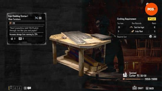 Το σχέδιο Iron Cladding Station, ένα από τα έπιπλα στην καλύτερη φόρτωση πλοίων Skull and Bones.