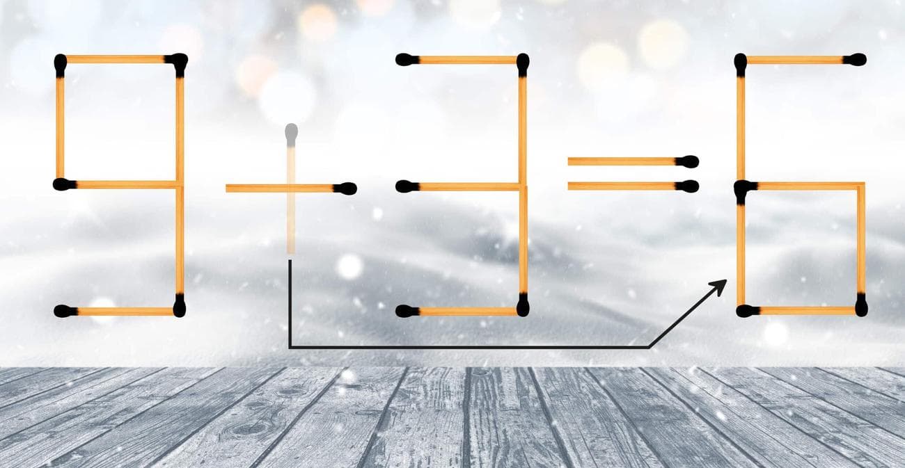 τεστ IQ μαθηματικό παζλ σπίρτα