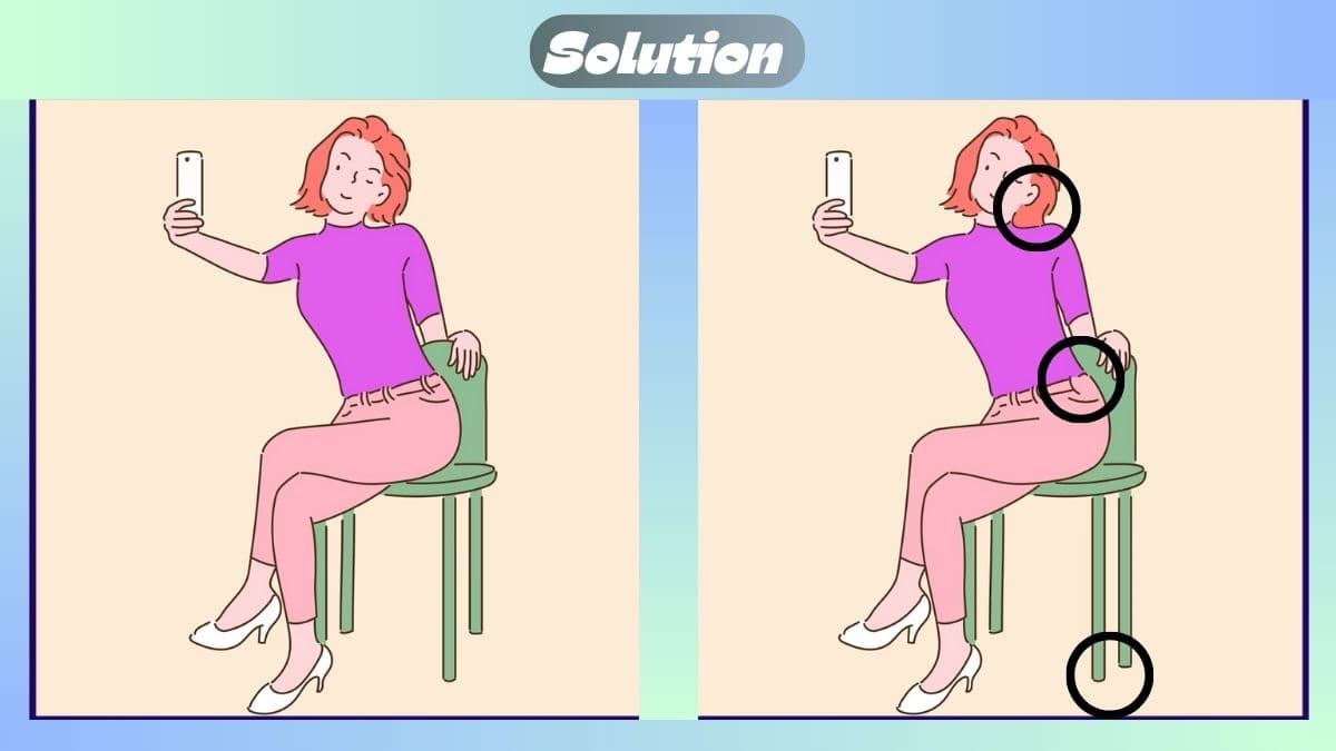 Τεστ παρατηρητικότητας,διαφορές, γυναίκα selfie λύση