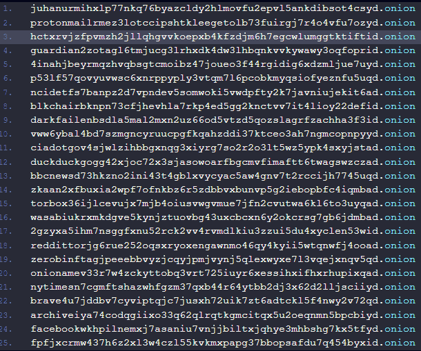 Τομείς Tor που χρησιμοποιούνται για τη δημιουργία ψευδούς κίνησης