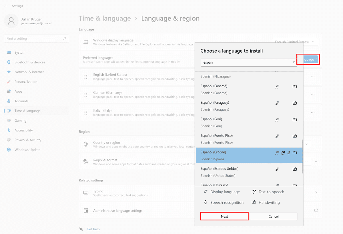 αλλαγή γλώσσας πληκτρολογίου windows 11