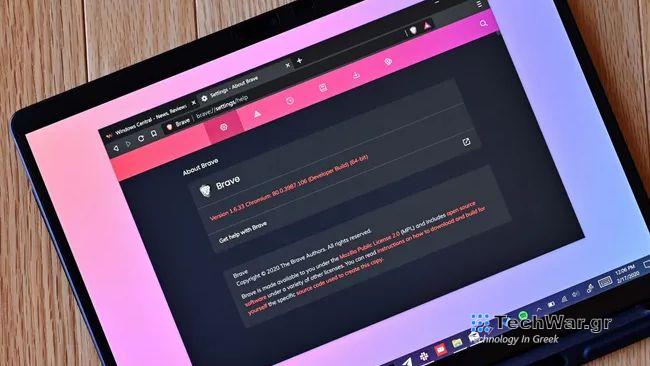 Brave browser on Windows