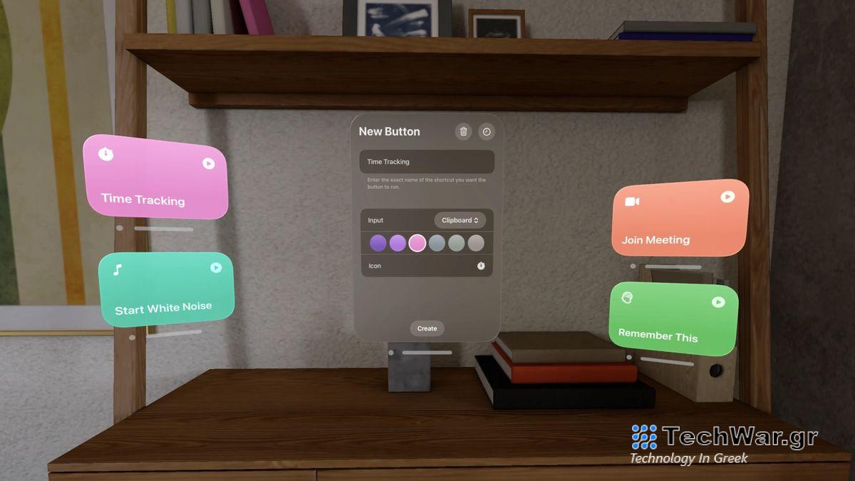 Shortcut Buttons Vision Pro app