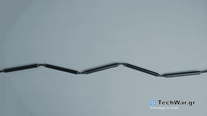 A snaking magnetic iPhone charging cable.