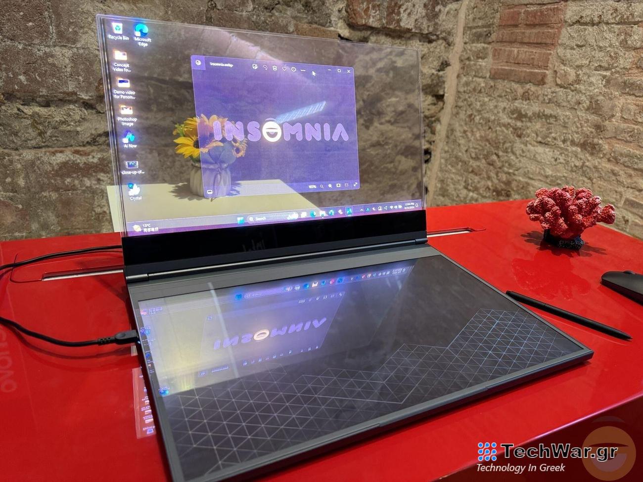 Laptop με διάφανη οθόνη παρουσίασε στο MWC η Lenovo