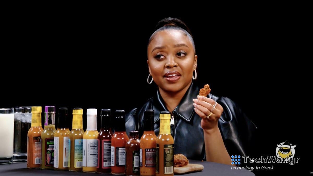 "Hot Ones": Ο Quinta Brunson βαθμολογεί κωμικές εκπομπές ενώ καταβροχθίζει πικάντικα φτερά
