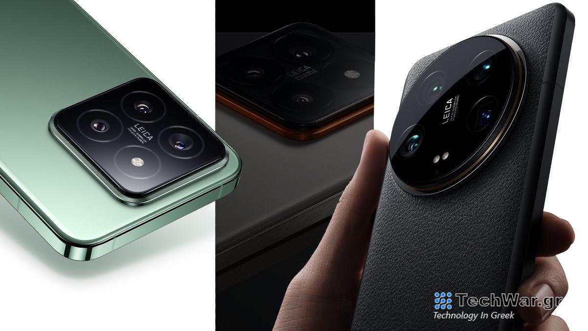Xiaomi 14 and Xiaomi 14 Ultra in foreground