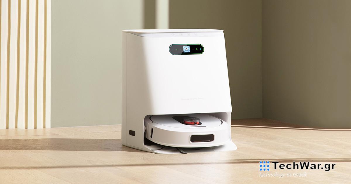 Μια αυτόνομη ηλεκτρική σκούπα που πλένει και στεγνώνει σφουγγαρίστρες
