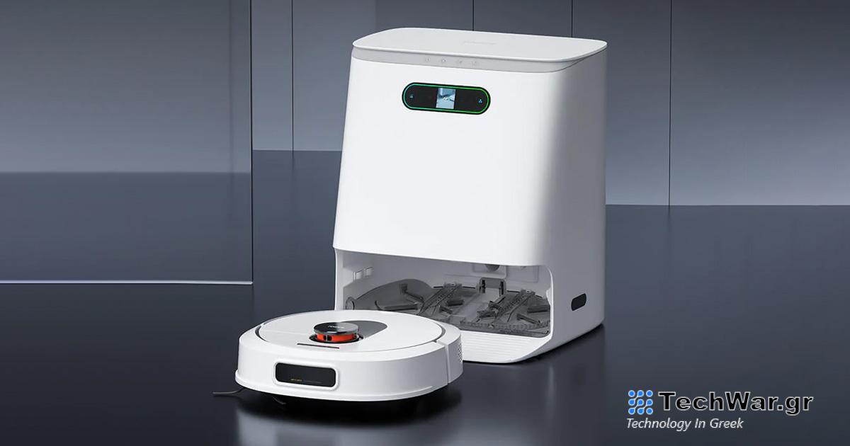 Μια αυτόνομη ηλεκτρική σκούπα που πλένει και στεγνώνει σφουγγαρίστρες
