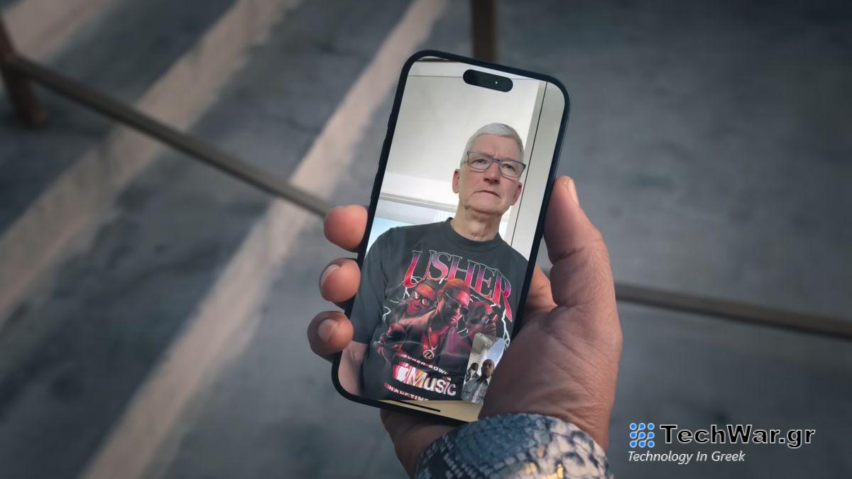 This is an image of Apple CEO Tim Cook, with rapper Ludacris, in a film teaser