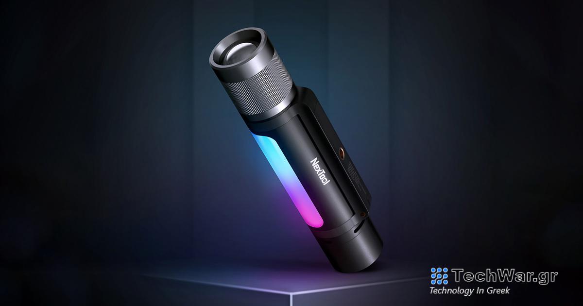 Ο φακός LED Nextool 12 σε 1 έχει μεταλάμψη 245 μέτρων και ηχείο!