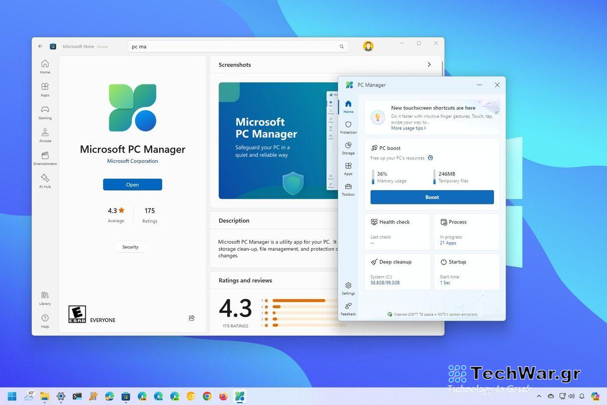 Microsoft PC Manager app