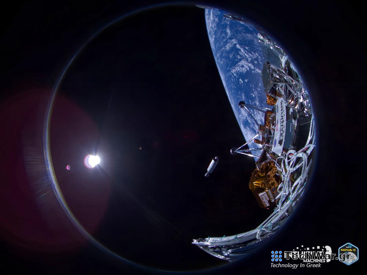 Το moon lander της Intuitive Machines έστειλε τις πρώτες του εικόνες και κόβουν την ανάσα
