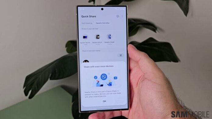 One UI 6.1 Quick Share and Nearby Share