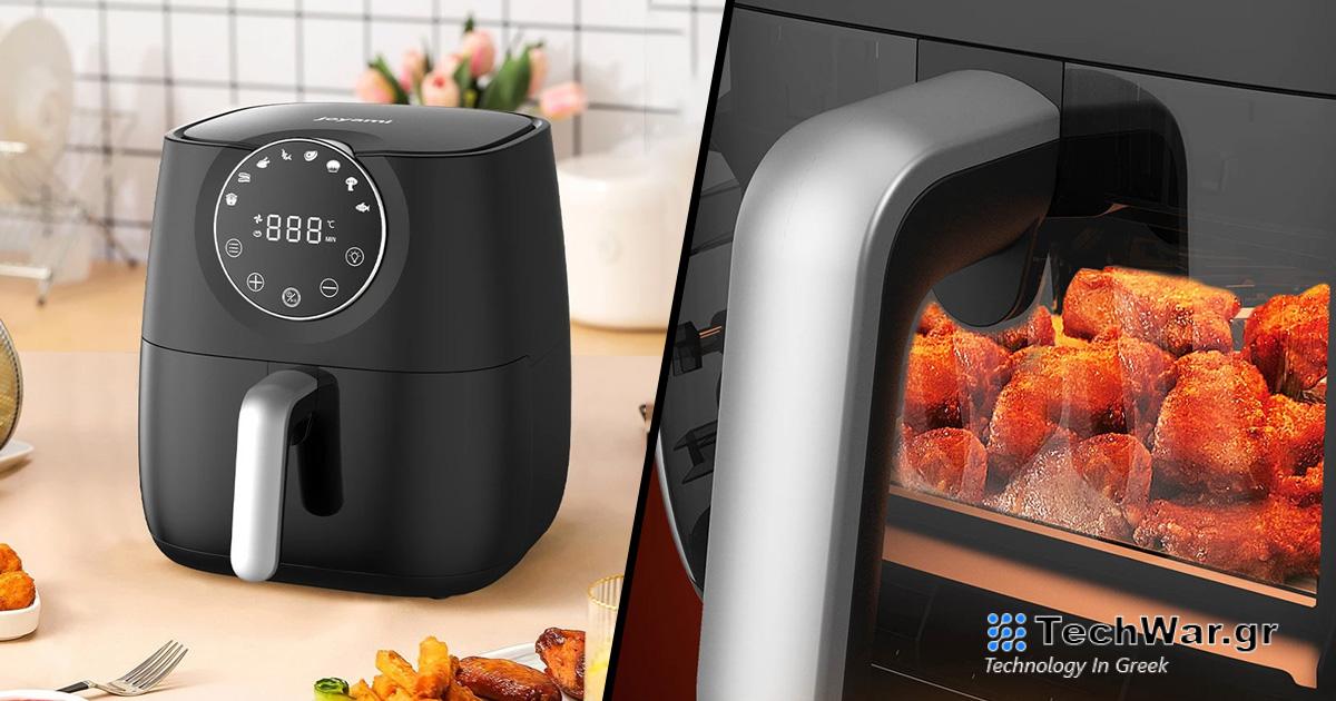  Μέχρι στιγμής η χαμηλότερη τιμή 76,99€ στην αποθήκη της ΕΕ!  Η φριτέζα ζεστού αέρα Xiaomi Joyami έχει ισχύ 1700W, διάφανο παράθυρο, όγκος 5,7L
