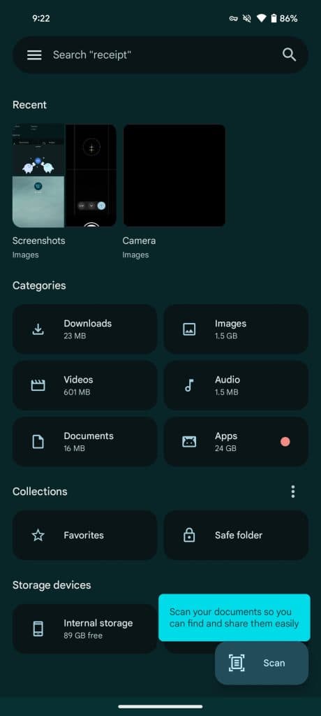 Αρχεία από τον σαρωτή Google