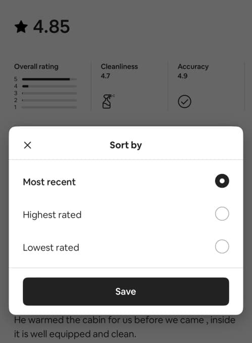 Η Airbnb επιτρέπει πλέον στους χρήστες να ταξινομούν τις κριτικές κατά τη χαμηλότερη βαθμολογία