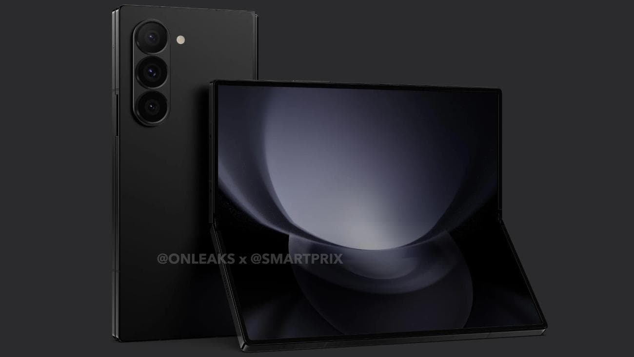 Ένα render του Samsung Galaxy Z Fold 6 που διέρρευσε